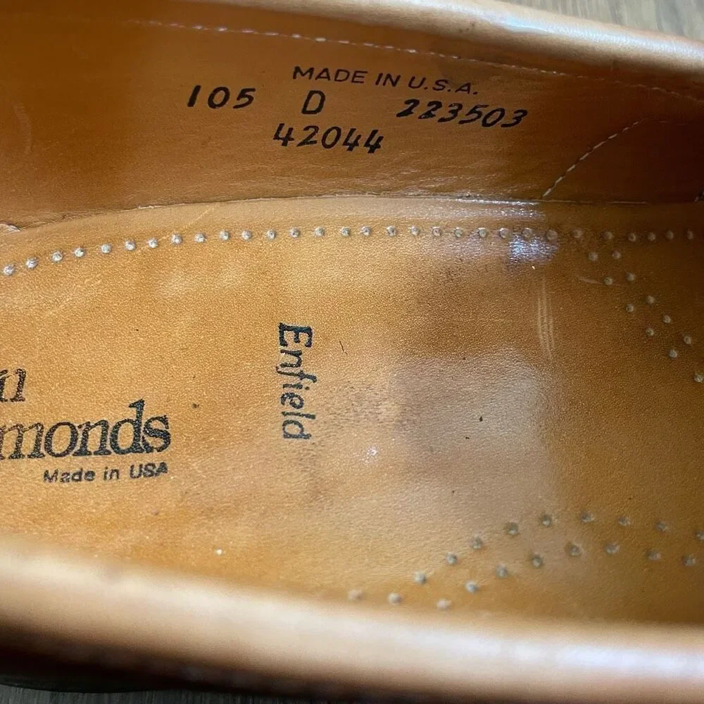 Allen Edmonds Kiltie Tassel Loafer Chestnut Tan Leather 42044 $425 10.5